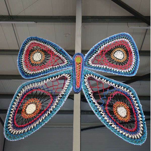 teambulding,art textile, crochet, oeuvre participative